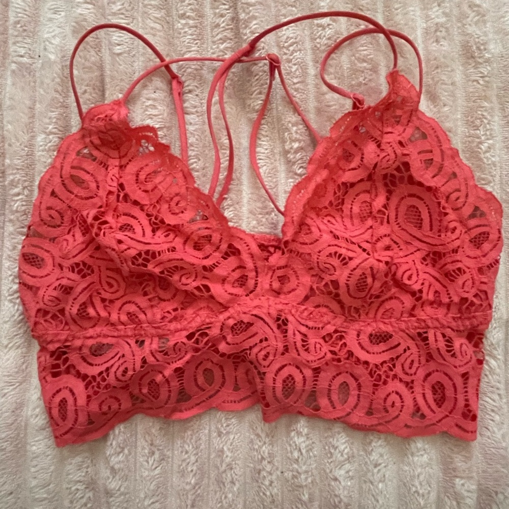 Victoria's Secret Coral Lace Bralette